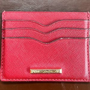 Rebecca Minkoff card case ruby red